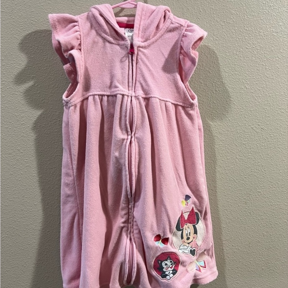 Disney Pink Swim Coverup with Ruffled Sleeves